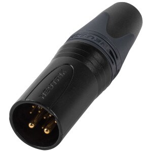 Neutrik NC10MXX-14-B Male 10-Pin XLR Cable Connector Black/Gold